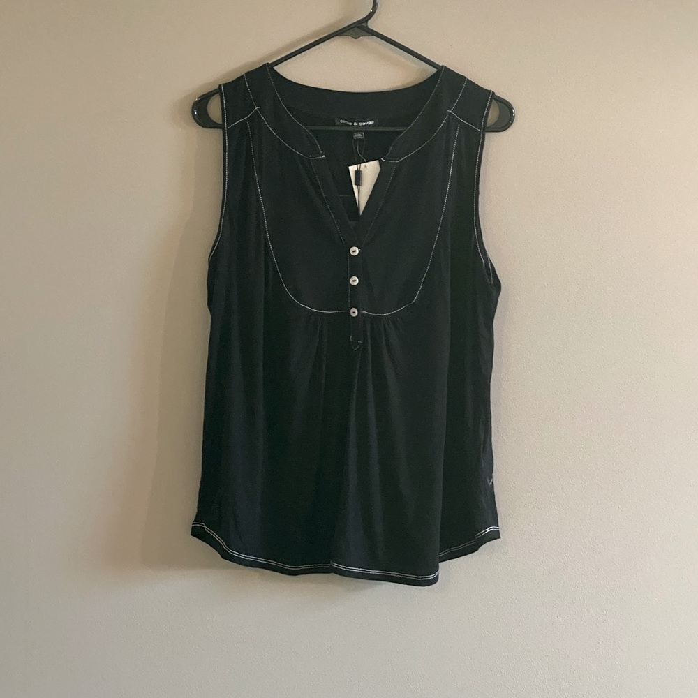 NWT Women’s Cable & Gauge Black Tank Top Size XL